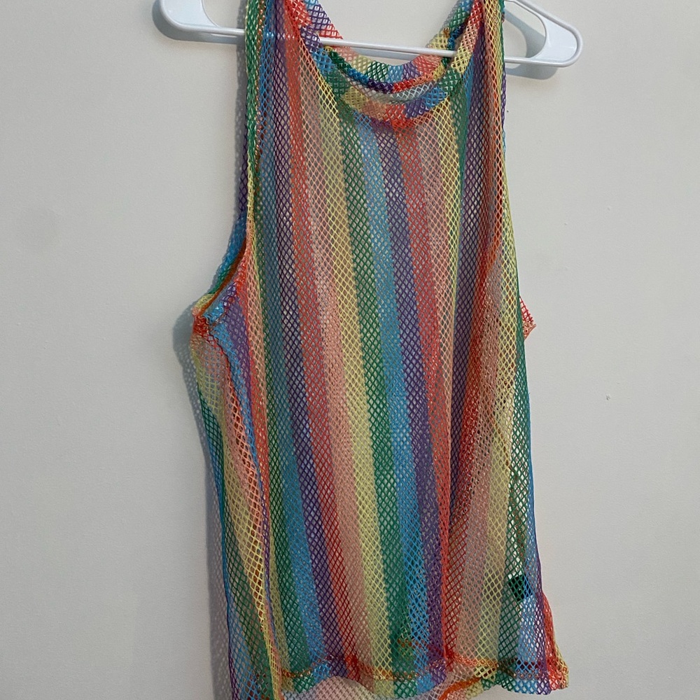 SHEIN Multicolor Mesh Tank Top